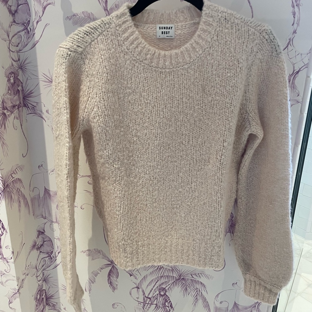 Cream knit sweater